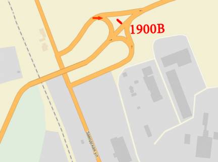 Білборд, Бігборд (Борд)  B у Сєвєродонецьку Будівельників шосе, в'їзд в місто схема