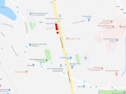 Видеоборд A у Києві, 3x6  Перова бул., 3 - вул. Запорожця, в бік пр. Броварського - 583876 схема