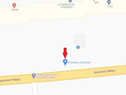 Ситилайт A в Кривом Роге, 1.8x1.2  Миру пр., 7, зупинка "Дзержинка" схема
