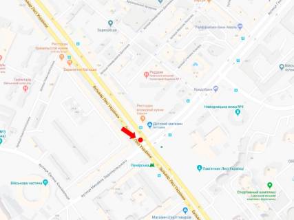 Скролер, Скрол  у Києві, 1.8x1.2  Українки бул., 24 / Алмазова вул. (колиш. Кутузова вул.), на світлофорі, до ст. м. "Печерська" - 445515 схема