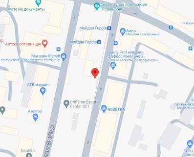 Білборд, Бігборд (Борд)  A у Кам'янське (Дніпродзержинськ), 6х3  просп. Свободи, в районі буд. 51 схема