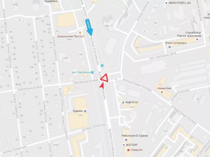 Бэклайт A в Харькове, 3x6  Клочківська вул. - Космічна вул., з центру схема
