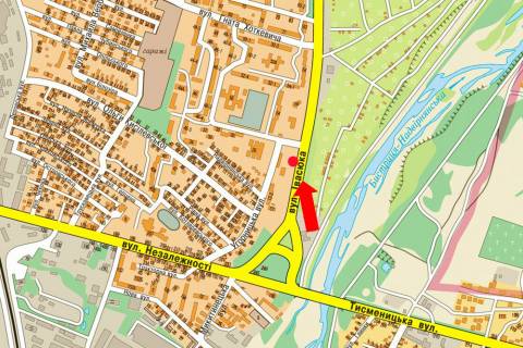 Билборд B в Ивано-Франковске, 3x6  Івасюка вул., 14, біля зупинки схема