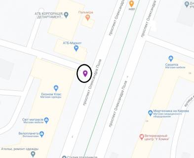 Скроллер A в Днепр (Днепропетровск) Поля пр. (колиш. Кірова пр.), 40 - 291467 схема