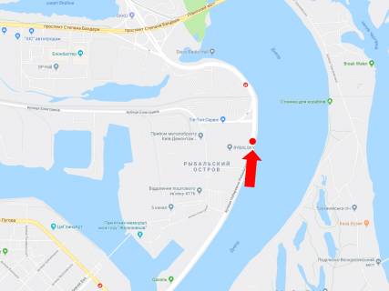 Призма  в Киеве, 3x6  Набережно-Рибальська вул., 850м до Подільсько-Воскресенського мосту, навпроти клубу "5-й елемент", в бік Північного мосту (кол. Московський) - 445451 схема