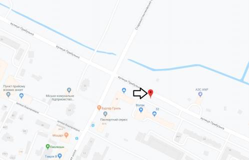 Білборд, Бігборд (Борд)  A у Хмельницькому, 3х6  вул. Трудова - Прибузька (Острів) схема