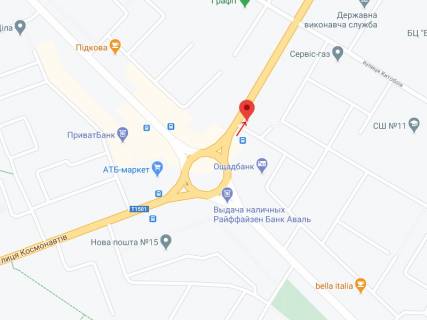 Билборд A в Николаеве Космонавтів вул., 57 - Перемоги пл. схема