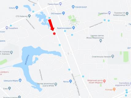 Білборд, Бігборд (Борд)   у Києві, 3x6  Григоренка пр., 2, навпроти, в бік пр. Бажана схема