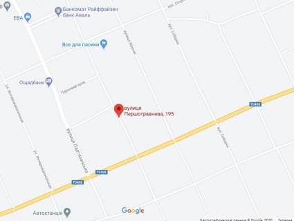 Білборд, Бігборд (Борд)  B у Траса, 3x6  Першотравнева вул., 195, центральний ринок схема