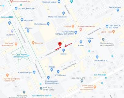 Видеоборд A у Житомирі, 3.2x5.76  Житній ринок пл., 3, (Прайс за місяць, ролик 10 сек 1вих / 15 хв з 7 до 23, розрахунки для інших параметрів розміщення уточнюйте у менеджера) - 250296 схема