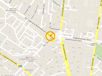 Призма A в Одессе, 3x6  Люстдорфська дорога - Малиновського вул., 1/1, права - 561970 схема