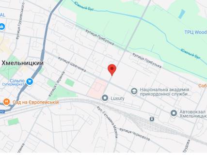 Ситилайт B в Хмельницком, 1.8x1.2  Старокостянтинівське шосе, 26а, БЦ "City Tower", (2), в сторону Прибузька вул. схема