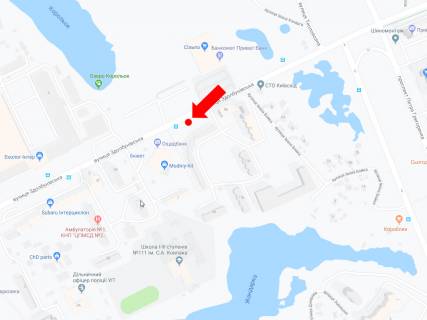 Билборд B в Киеве, 3x6  Здолбунівська 9, навпроти супермаркету "Сільпо", в сторону вул. Сортувальної, Дніпровської Набережної схема