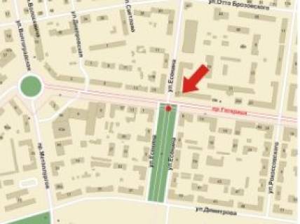 Ситилайт B в Кривом Роге, 1.8x1.2  Гагаріна пр., 13 - Єсеніна вул., зупинка "Дом советов" схема