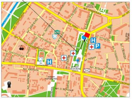 Призма A в Ровно Міцкевича вул. - Миру пр. - 297600 схема