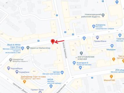 Сiтiлайт A у Дніпро (Дніпропетровськ), 1.2х1.8  вул. В'ячеслава Липинського в районі буд. 6 схема