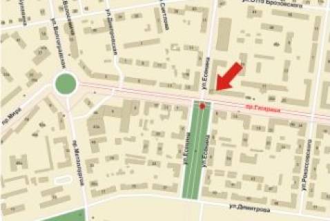 Сiтiлайт  у Кривому Розі, 1.8x1.2  Гагаріна пр., 13 - Єсеніна вул. схема