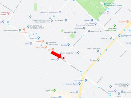 Билборд B в Одессе, 3x6  Інглезі вул. (колиш. 25-Чапаєвської дивізії вул.) - вул. Варненська, в бік пр. Небесної Сотні схема