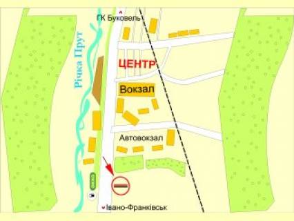 Билборд  в Яремче, 3x6  Свободи вул., біля АЗС "Окко" схема