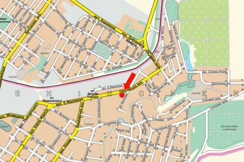 Билборд  в Кропивницкий (Кировоград), 3x6  Полтавська вул., 73, біля супермаркету "АТБ" схема