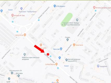 Билборд  в Киеве, 3x6  Свободи пр., 8/28 - вул. Межова, в бік пр. Правди схема