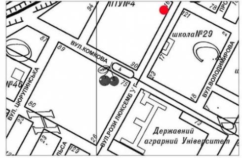 Білборд, Бігборд (Борд)  A у Херсоні Стрітенська вул., 16 - Робоча вул. схема