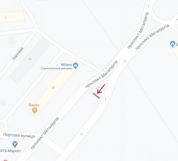 Билборд A в Запорожье, 6х3  Металургів просп., біля БК ім. Кірова схема