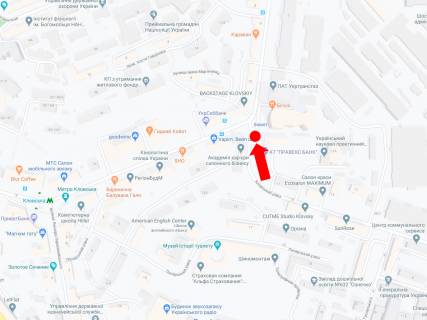 Сiтiлайт  у Києві, 1.8x1.2  Кловський Узвіз 9/2 - вул. Мечникова, на світлофорі, в сторону вул. Мечникова схема