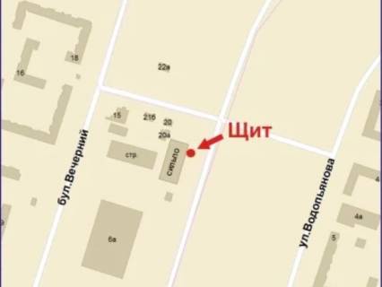 Билборд A в Кривом Роге, 3x6  Вечірній бул., 33, перед ТЦ "Сільпо", нижній схема