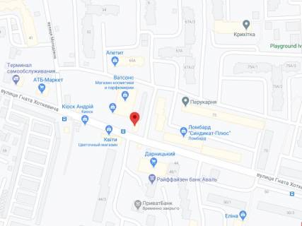 Білборд, Бігборд (Борд)  A у Івано-Франківську Хоткевича вул., 65, аптека "Мед Сервіс", №Л039, прайс за ролик 10 сек 1 вихід/5 хвилин, з 8:00-22:00. Розрахунок для інших параметрів трансляції уточнюйте у менеджера. схема