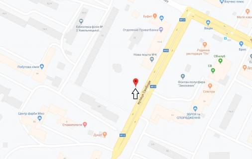 Билборд B в Хмельницком, 3х6  вул. Свободи, ( біля СВ) схема
