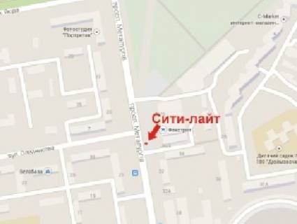 Ситилайт B в Кривом Роге, 1.8x1.2  Металургів пр., 36/1, ТК «Фокстрот» схема