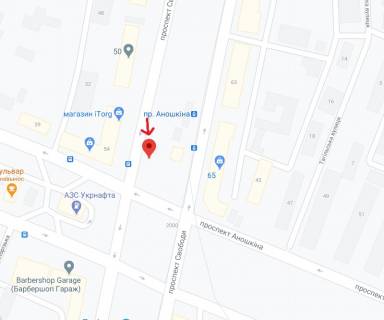 Билборд A в Каменское (Днепродзержинск), 6х3  просп. Свободи, напроти буд. 54 схема