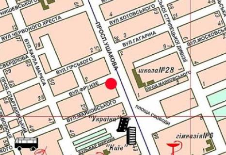 Ситилайт A в Херсоне Ушакова пр., ЦУМ схема