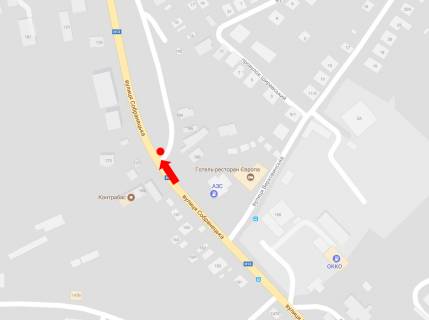 Билборд A в Ужгороде, 3x6  Собранецька вул., 180, з центру схема