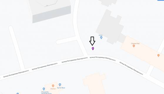 Скроллер A в Днепр (Днепропетровск), 3.14х2.32  вул. В. Вернадського (Дзержинського) - вул. Арх. Дольника (Шаумяна) - 169041 схема