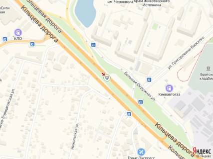 Бэклайт A в Киеве, 8x4  Кільцева дорога (на роздільнику, (АТБ-маркет, АСЗ "Socar", АЗС" UPG"), в напрямку просп.Академіка Глушкова схема