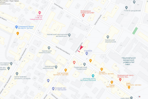 Ситилайт B в Харькове, 1.8x1.2  Алчевських (Артема) вул., 40/27 схема