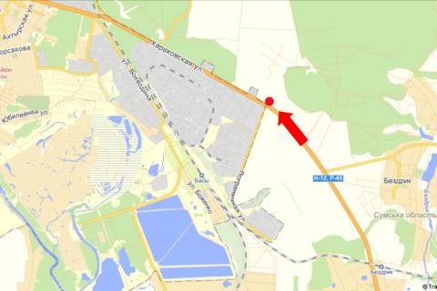 Білборд, Бігборд (Борд)   у Сумах, 3x6  Харківська вул. / Прикордонна вул., в центр схема