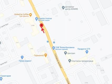 Білборд, Бігборд (Борд)  B у Чернівцях Головна вул., 220в схема