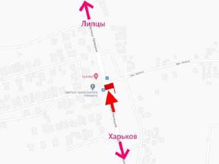 Билборд A в Русских Тишках, 3x6  с. Російські Тишки, котеджне с. Удачіно, у бік с. Липці схема