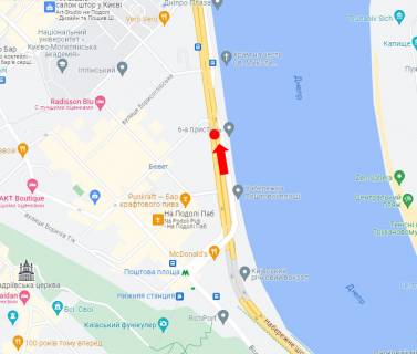 Скролер, Скрол A у Києві, 1.8x1.2  Набережно-Хрещатицька вул., 13-15-17, на р/п, у бік Гаванського мосту - 474772 схема