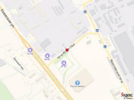 Билборд A в Кременчуге 40 років ДАІ пр., 1А схема