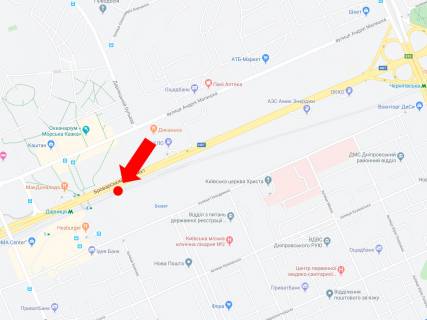 Призматрон, Призма B у Києві, 6x3  Броварський пр., 400м від мосту по Будівельників вул., в бік ст. м. "Лівобережна" - 228613 схема