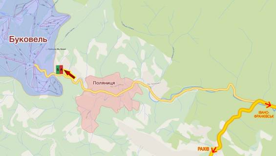 Билборд  в Буковеле, 3x6  ГК Буковель схема