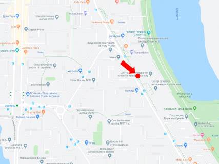 Билборд  в Киеве, 3x6  Героїв Сталінграда пр. 12-А, біля супермаркету "Сільпо", в бік пр. Бандери схема