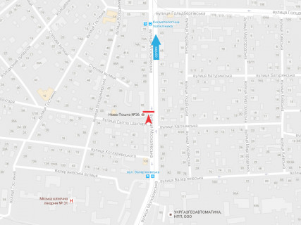 Білборд, Бігборд (Борд)  B у Харкові, 3x6  Москалівська (Жовтневої Революції) вул., 92, в центр схема