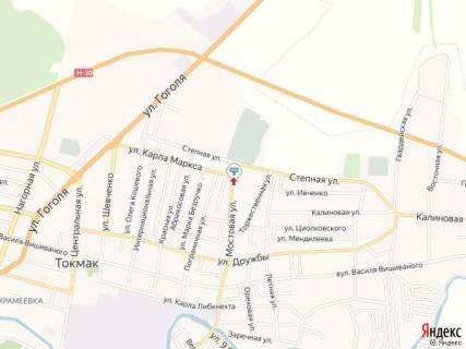 Білборд, Бігборд (Борд)  A у Токмаку Степная ул. - Мостовая ул. схема