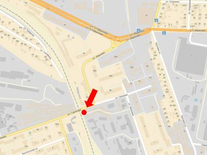 Билборд B в Запорожье, 3x6  Фортечна вул. (кол. Грязнова вул.) / Іванова вул., біля з/д мосту, в центр схема