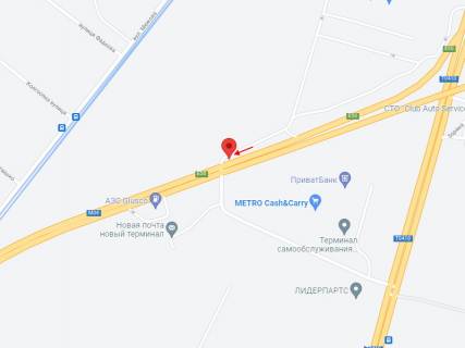 Билборд A в Подгородном, 6х3  Автодорога М04 (Донецьке шосе) в'їзд до Епіцентру ( розподілювач) схема